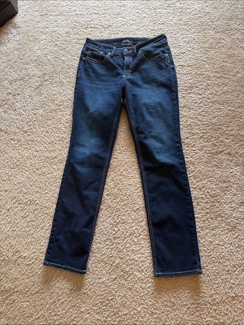 Silver Jeans Dark Indigo Straight-Leg Womens Jeans